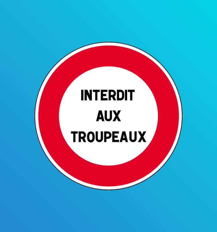 Autres interdictions dont la nature est indiquée par une inscription sur le panneau - B19