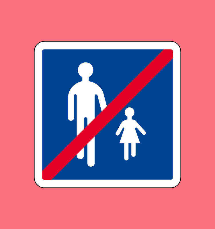 Sortie d'aire piétonne - B55