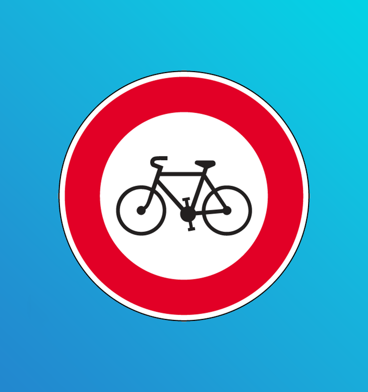 Accès interdit aux cycles - B9b
