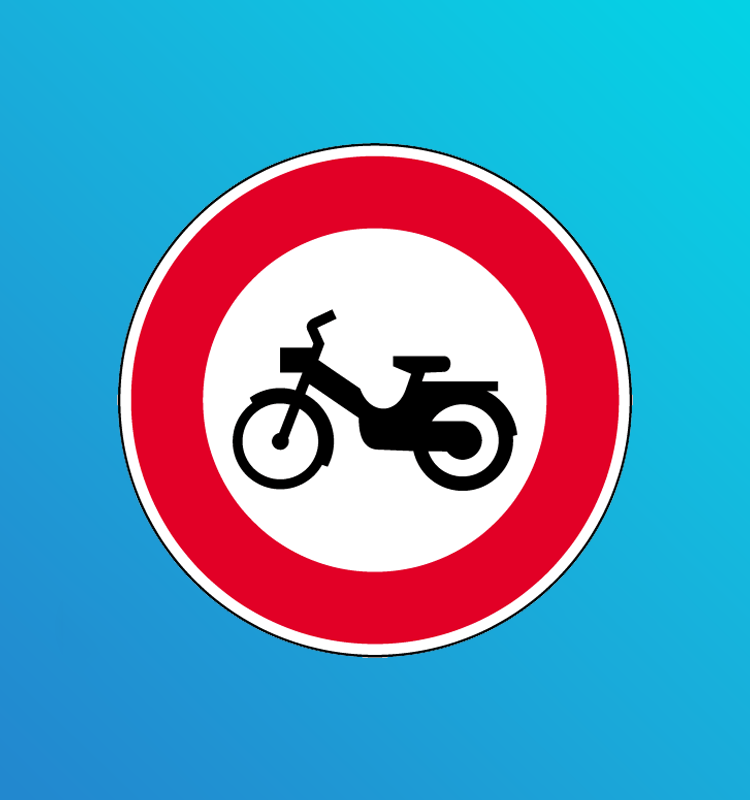 Accès interdit aux cyclomoteurs - B9g
