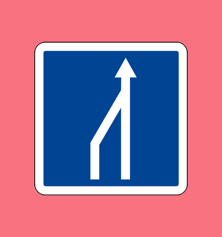 Réduction du nombre de voies sur une route à chaussées séparées - C28