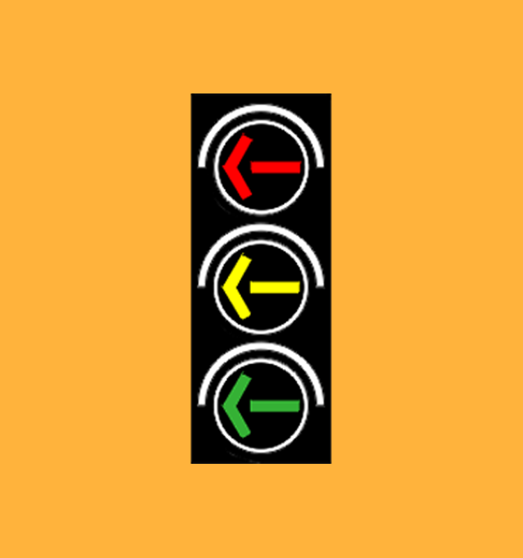 Signaux tricolores directionnels - R14