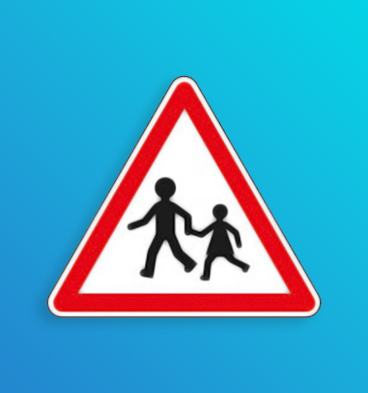 Endroit fréquenté par les enfants - A13a