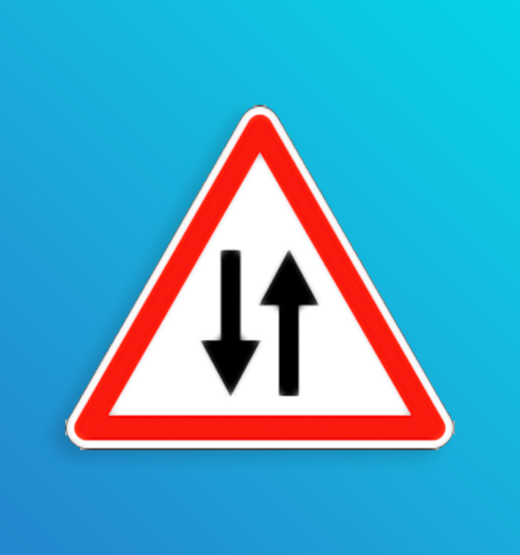 Circulation dans les deux sens - A18