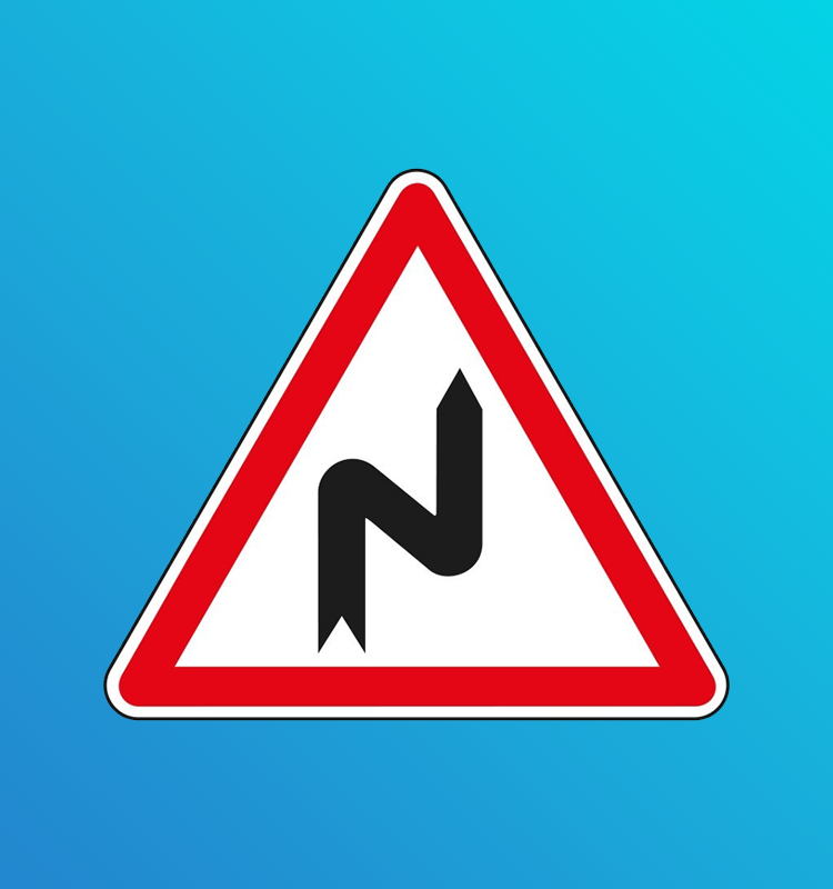 Succession de virages dont le premier est à droite - A1c