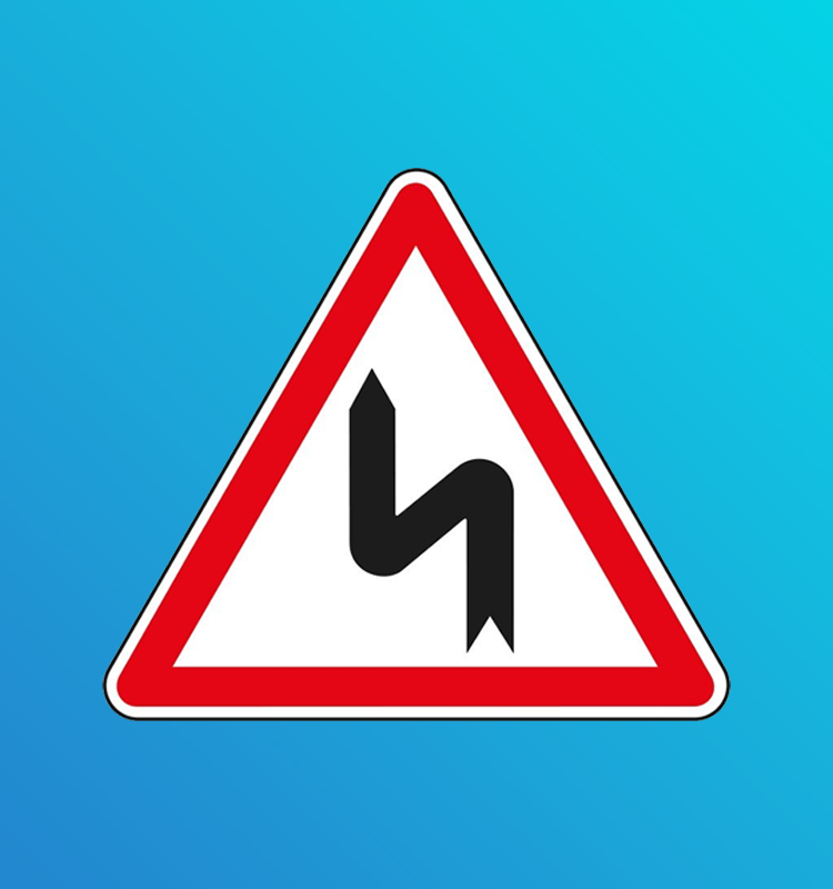 Succession de virages dont le premier est à gauche - A1d