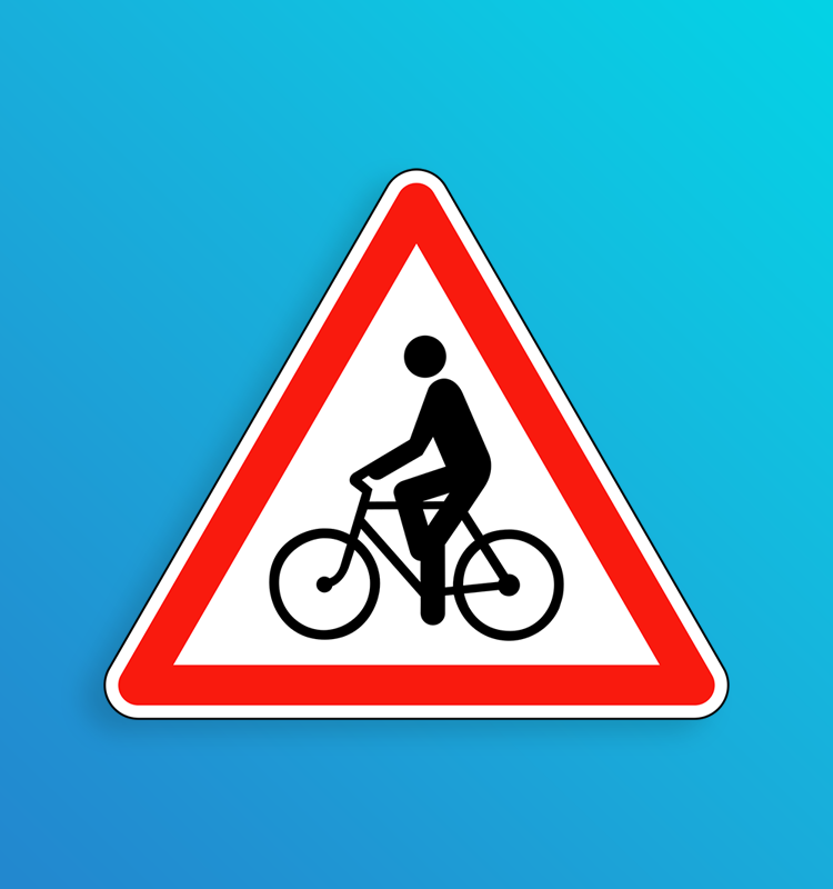 Débouché de cyclistes venant de droite ou de gauche - A21