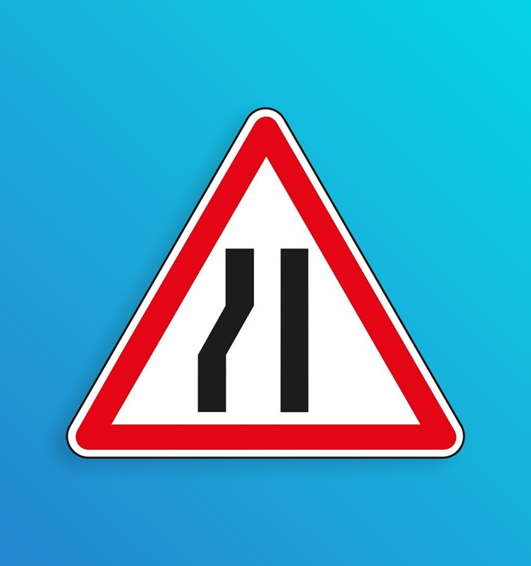 Chaussée rétrécie par la gauche - A3b