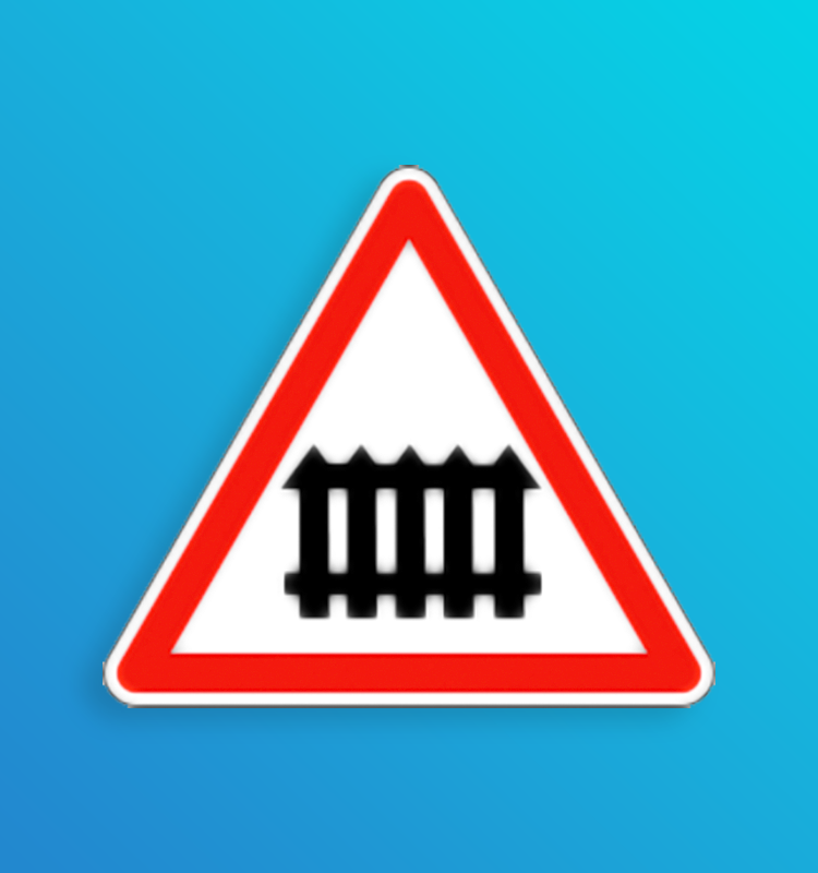 Passage à niveau muni de barrières à fonctionnement manuel lors du passage des trains - A7