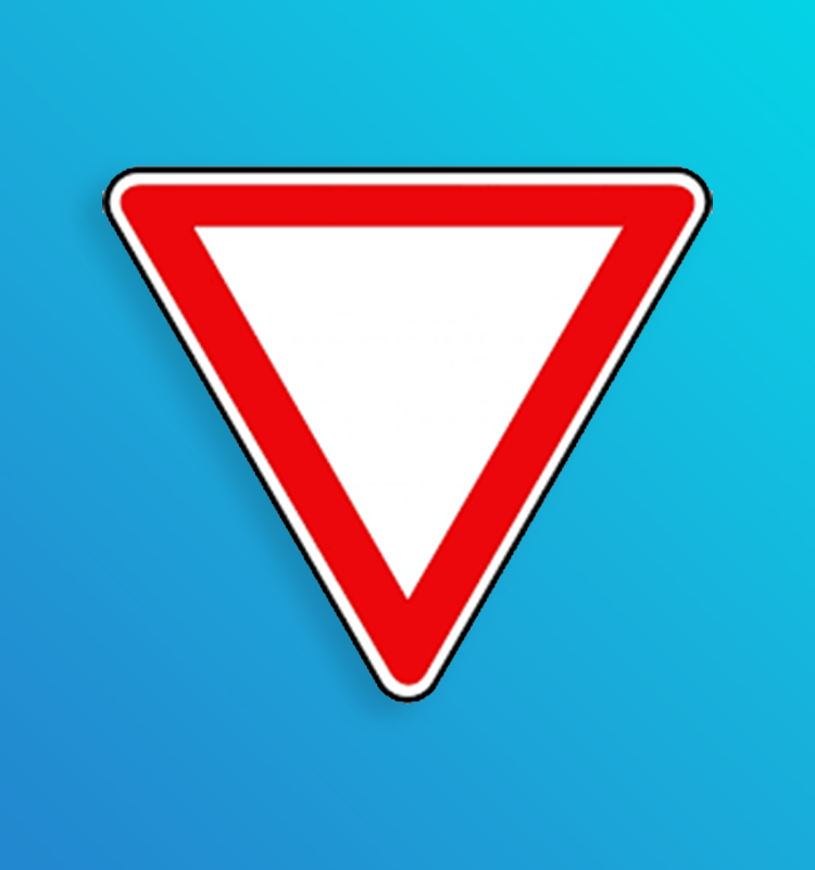 Cédez le passage à l'intersection. Signal avancé de l'AB3a - AB3b